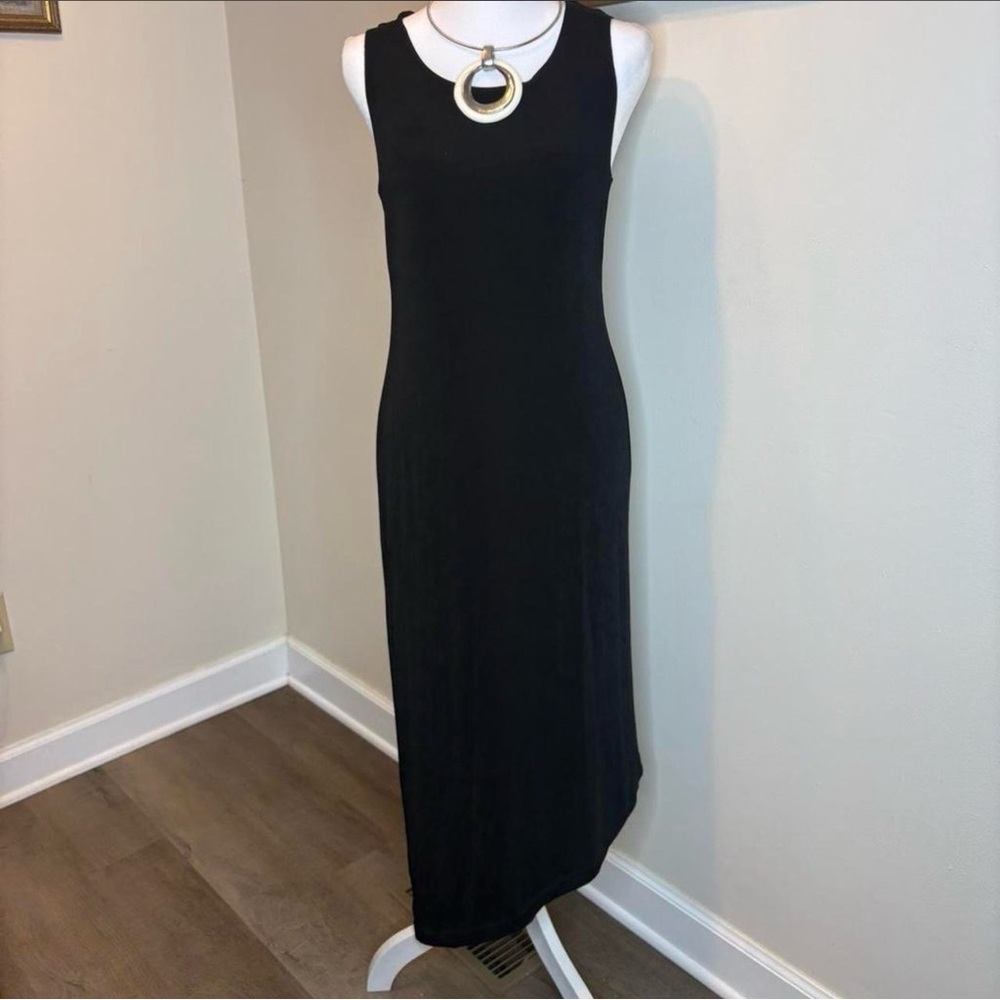 Chico's Sleek Black Sleeveless Maxi Dress
